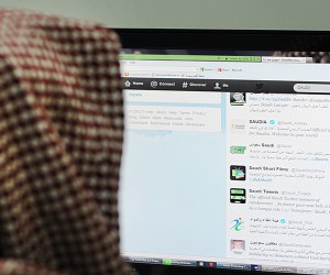 A Saudi man browses through twitter on his desktop in Riyadh, on January 30, 2013. Twitter's unmatched platform for public opinion is emboldening Gulf Arabs to exchange views on delicate issues in the deeply conservative region, despite strict censorship that controls old media. AFP PHOTO/FAYEZ NURELDINE        (Photo credit should read FAYEZ NURELDINE/AFP/Getty Images)